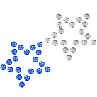 NBT 02 Two Stars  - Sapphire and Clear Crystals